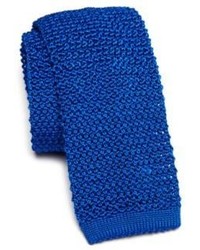 Blue Knit Silk Tie