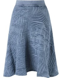 Blue Knit Skirt