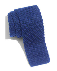 1901 Skinny Knit Tie Blue Regular