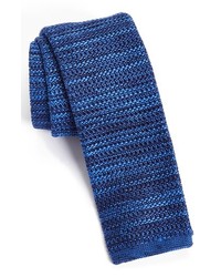 BOSS HUGO BOSS Knit Silk Tie Blue One Size