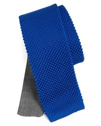 Edit by The Tie Bar Knit Silk Tie Blue Regular
