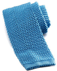 Charvet Knit Silk Tie Light Blue