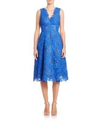 Monique Lhuillier Lace Tea Length Dress