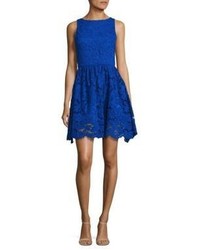 Alice + Olivia Ginger Lace Fit  Flare Dress