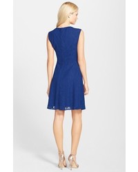 French Connection Lace Fit Flare Dress