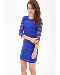 Forever 21 Contemporary Ruffled Lace Sheath Dress