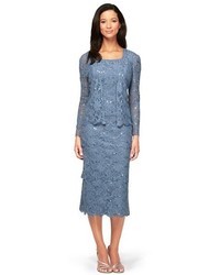 Alex Evenings Sequin Lace Sheath Dress With Jacket
