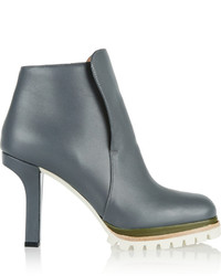 Marni Leather Ankle Boots Anthracite