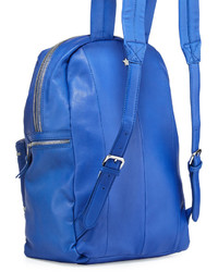Ash Angel Large Zip Front Leather Backpack Sapphire