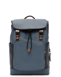 Coach 1941 Blue Colorblock League Flap Backpack