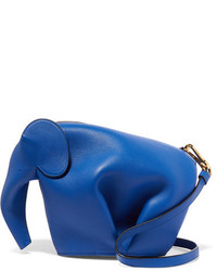 Loewe Elephant Leather Shoulder Bag Blue