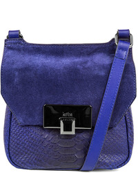 Kooba Gable Mini Leather Satchel Bag Cobalt