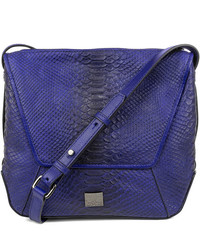 Kooba Gwenyth Leather Shoulder Bag Cobalt