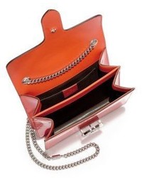 Gucci Interlocking Polished Leather Shoulder Bag