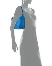Bottega Veneta Intrecciato Small Shoulder Bag Cobalt