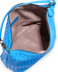 Bottega Veneta Intrecciato Small Shoulder Bag Cobalt