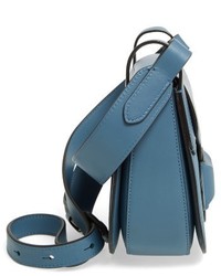 Michael Kors Michl Kors Daria Small Leather Saddle Bag Blue