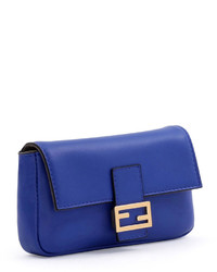 Fendi Micro Leather Baguette Blue
