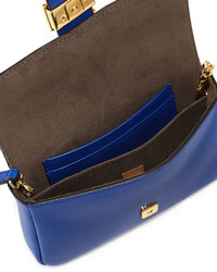 Fendi Micro Leather Baguette Blue