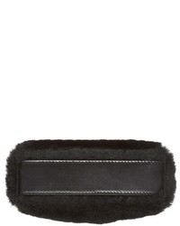 Fendi Micro Peekaboo Genuine Shearling Lambskin Leather Bag