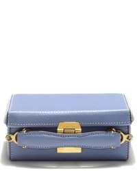 MARK CROSS Mini Grace Pebbled Leather Box Bag Blue