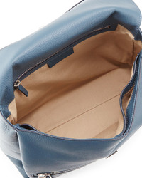 Givenchy Pandora Pure Medium Leather Satchel Bag Mineral Blue