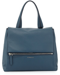 Givenchy Pandora Pure Medium Leather Satchel Bag Mineral Blue