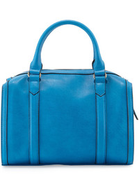 Neiman Marcus Pin Dot Zip Top Duffle Bag Blue Jay