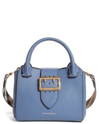 Burberry Small Buckle Leather Satchel Blue