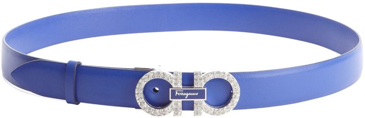 Dáoughpe Boutique on X: MCM: Logo Belt in Blue, Ferragamo: Oversized  Double Gancio in Blue with Gold Buckle