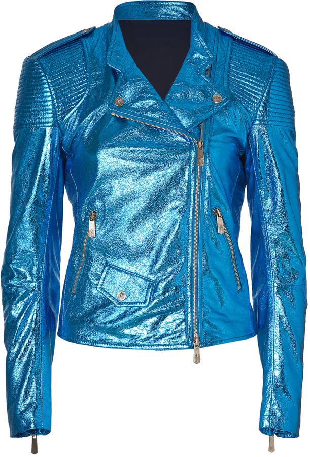 Faith Connexion Electric Blue Leather Jacket | Where to buy & how