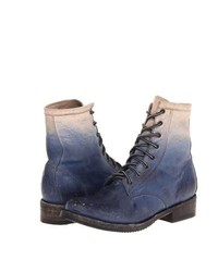 Blue Leather Boots