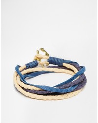 Asos Brand Anchor Wrap Bracelet