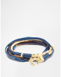 Asos Brand Anchor Wrap Bracelet