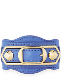 Balenciaga Metallic Edge Leather Belt Style Bracelet