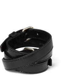 Balenciaga Wrapped Creased Leather Bracelet