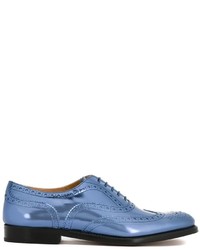 Blue Leather Brogues