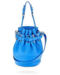 Alexander Wang Small Diego In Airforce Soft Pebbled Leather With Rhodium