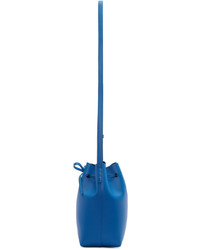 Mansur Gavriel Blue Leather Mini Bucket Bag