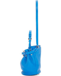 Alexander Wang Blue Leather Small Diego Bucket Bag