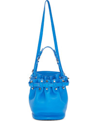 Alexander Wang Blue Leather Small Diego Bucket Bag