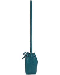 Mansur Gavriel Blue Saffiano Mini Mini Bucket Bag