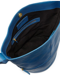 Hare Hart Large Leather Bucket Bag Royal Blue