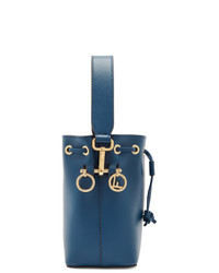 Fendi Navy Mini Mon Tresor Bucket Bag