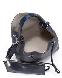 Furla Stacy Small Leather Drawstring Bucket Bag