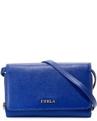 Furla Classic Leather Crossbody Pouch Blue