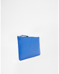 Warehouse Flat Leather Pouch Clutch Bag