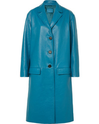 Blue Leather Coat