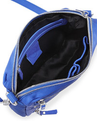 Ash Angel Zip Front Leather Crossbody Bag Sapphire