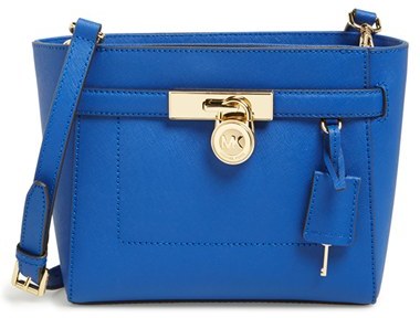 michael kors hamilton tote blue